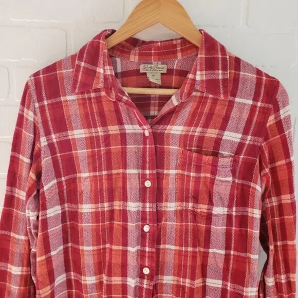 Lucky Brand Cotton Flannel Shirt Women's Size Medium (8-10) - Picture 3 of 6